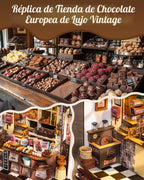 Rolife Kit de Casa en Miniatura DIY Henry's Chocolate Shop, Casa Pequeña Book Nook para Decoración de Estantería, Kit de Construcción de Modelos Rompecaabezas 3D para Adolescentes, Regalos de