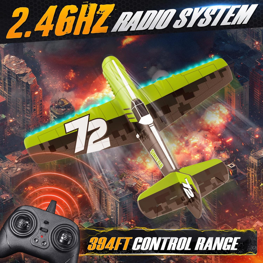 BEZGAR HQ089 - Avión RC, drones para niños, avión de control remoto...
