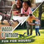 Juguete de dinosaurio a control remoto para niños, dinosaurio a control remoto, juguete velociraptor para caminar con rocío de niebla, luces y rugido, ideas de regalo de cumpleaños para niños y niñas de 3-5, 5, 7, 8-12 años