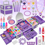 Juego de 99 piezas de maquillaje para niñas, juguetes de princesa,...
