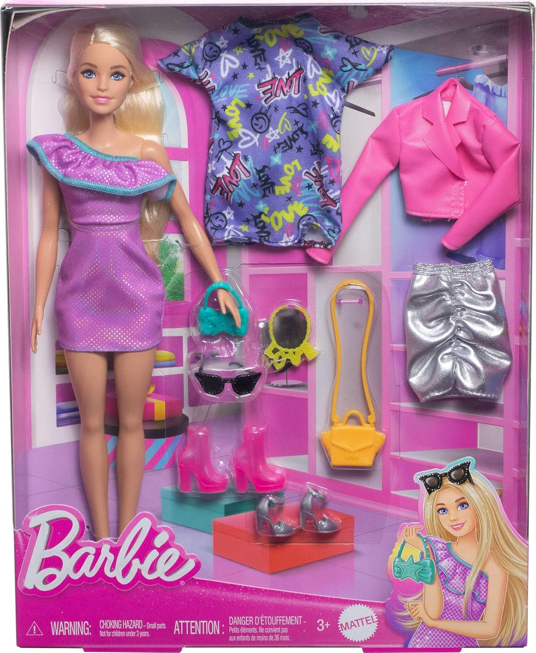 Muñeca Barbie con ropa y accesorios