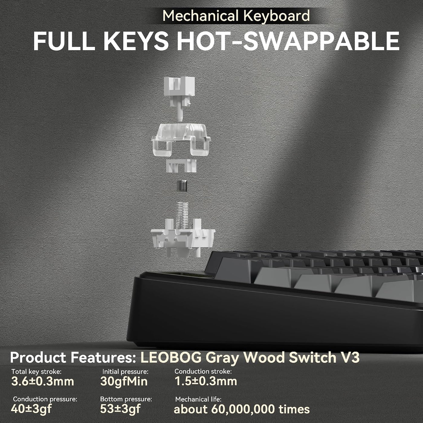 SOLAKAKA A75 Teclado inalámbrico para juegos con perilla multifunci...