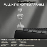 SOLAKAKA A75 Teclado inalámbrico para juegos con perilla multifunci...