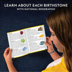 National Geographic Birthstone Dig Kit con 12 Genuine Gemstones para Kids