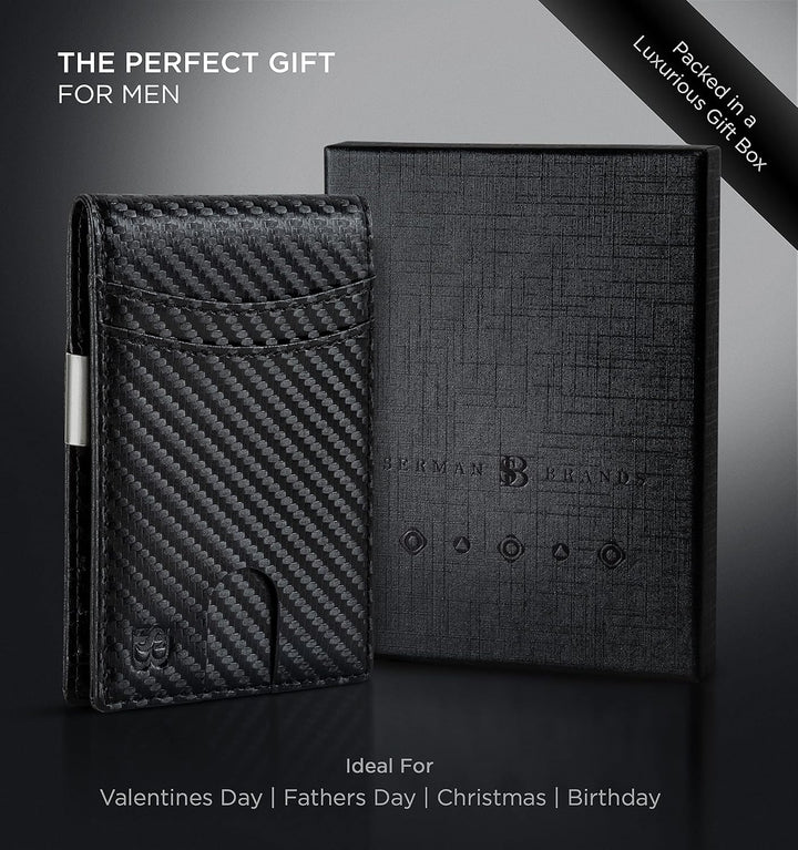 SERMAN BRANDS Billetera con clip de dinero para hombre. Carteras de...