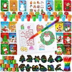 BenLouis Recuerdos de fiesta de Navidad para niños, regalos de Navidad, para el aula, premio, relleno de medias, libros para colorear a granel para estudiantes, niños, manualidades, vacaciones
