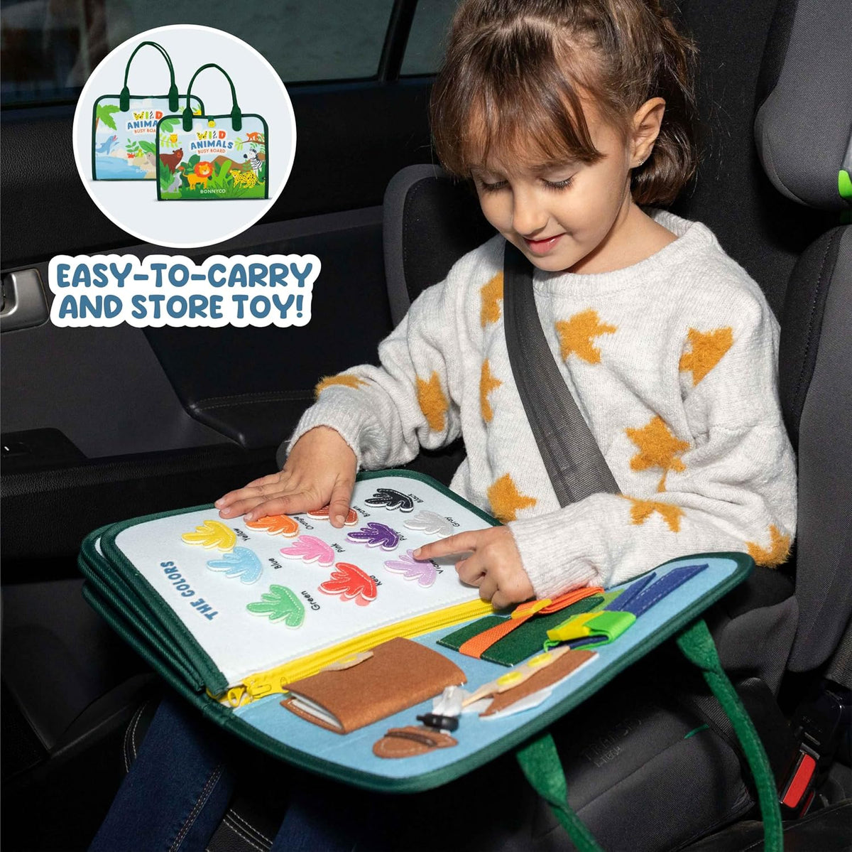 BONNYCO - Tabla de actividades para niños de 1 a 4 años con 8 tablas