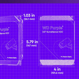 Western Digital - Disco duro interno de vigilancia WD Purple de 4 T...