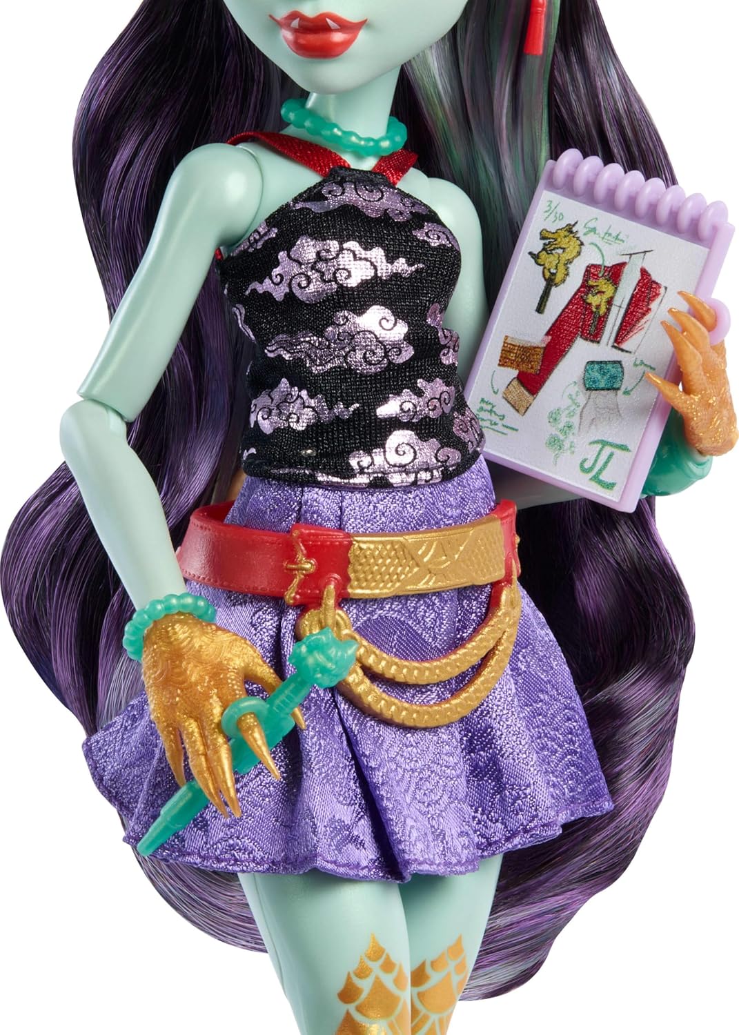 Monster High Jinafire muñeca larga Dragón con perro