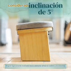Silla plegable de meditación de bambú 18 x 7 x 6 en banco de