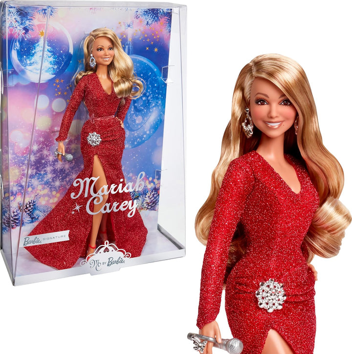 Barbie Signature Doll, Mariah Carey Holiday Collectible in Red Glit...