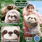 uoozii Animales de peluche con peso de perezoso de 24 pulgadas