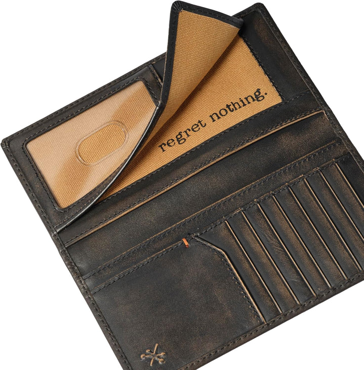 House of Jack Co. Cartera larga para hombre | Cuero de grano comple...