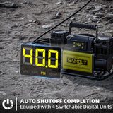 SAMOUT Compresor de aire digital de 12 V, inflador portátil para to...