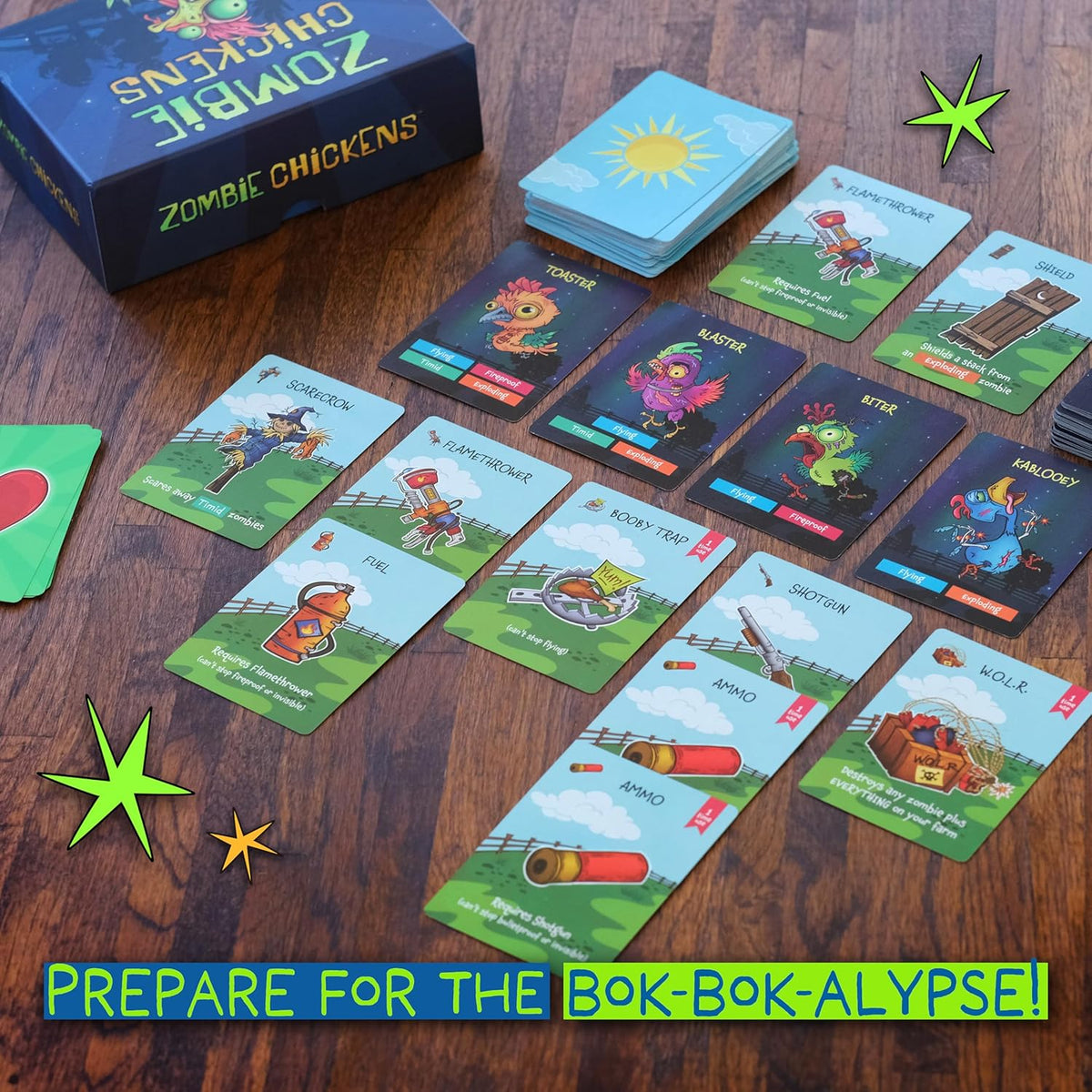Zombie Chickens - Divertidos juegos de cartas familiares