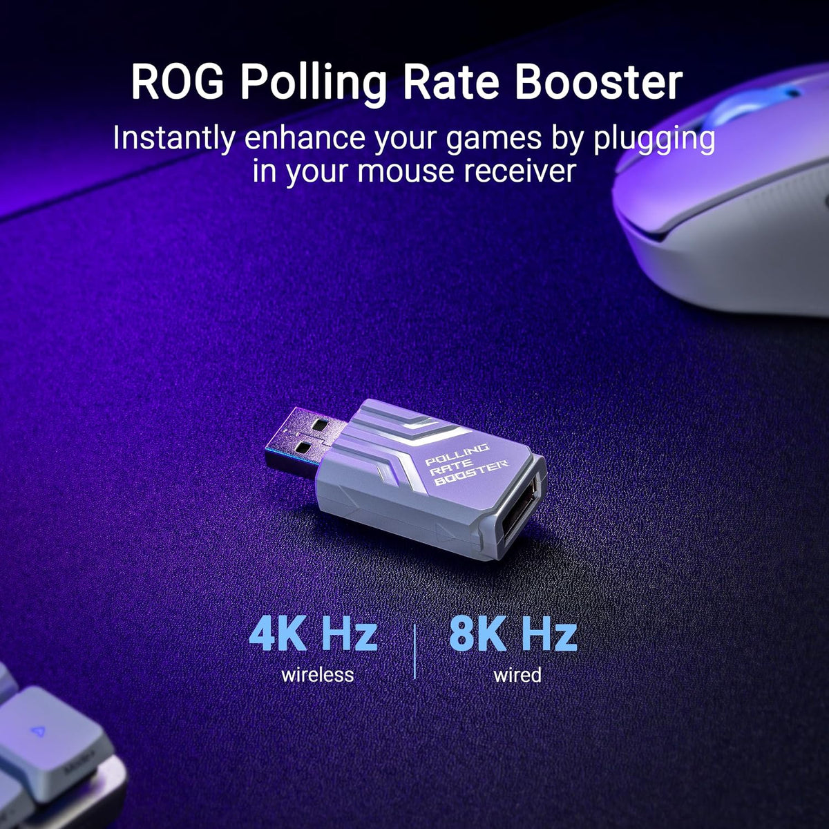 ASUS Ratón inalámbrico ROG Keris II Ace para juegos, ergonómico par...