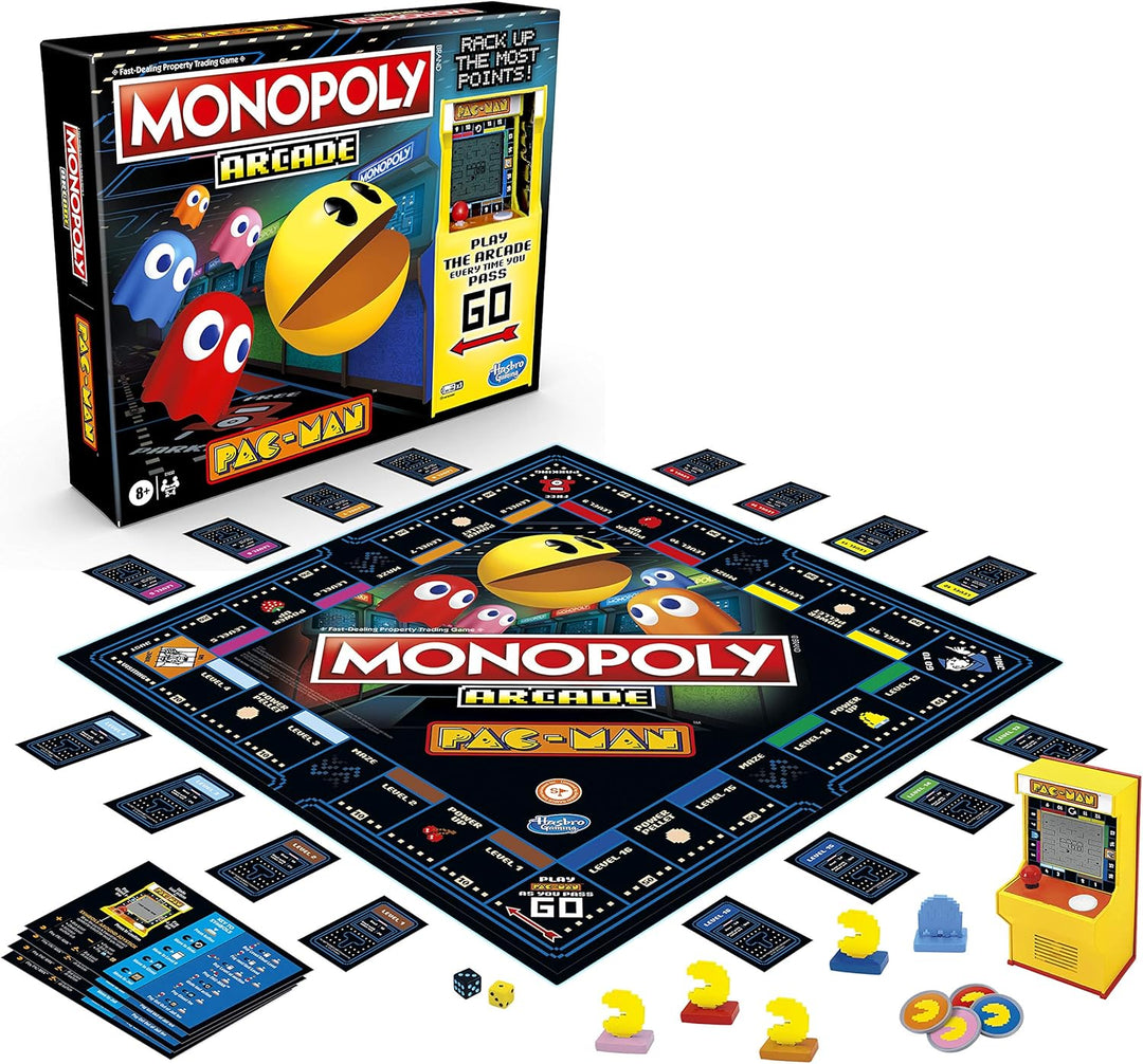 Monopoly Arcade Pac-Man Juego de mesa para niños de 8 años