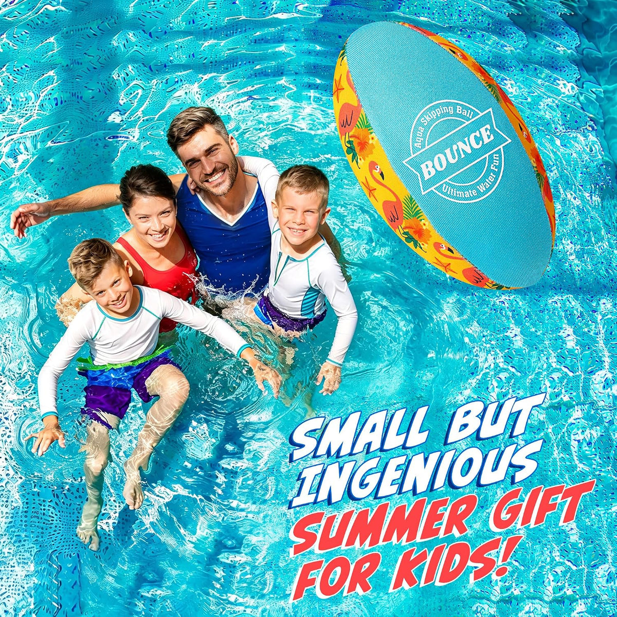 5Pcs Water Skipping Balls Set para Pool Play (Zest Tropical Theme)