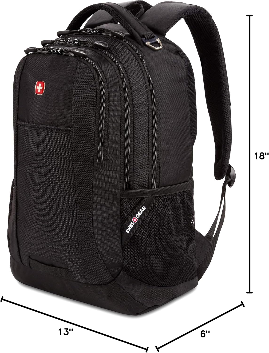 SwissGear - Mochila para laptop Cecil 5505, Negro -