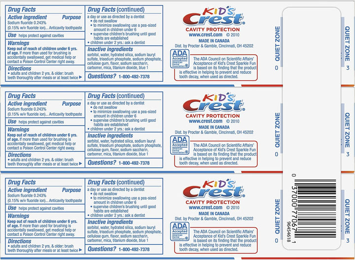 Crest Kid's - Pasta de dientes con protección contra las caries...