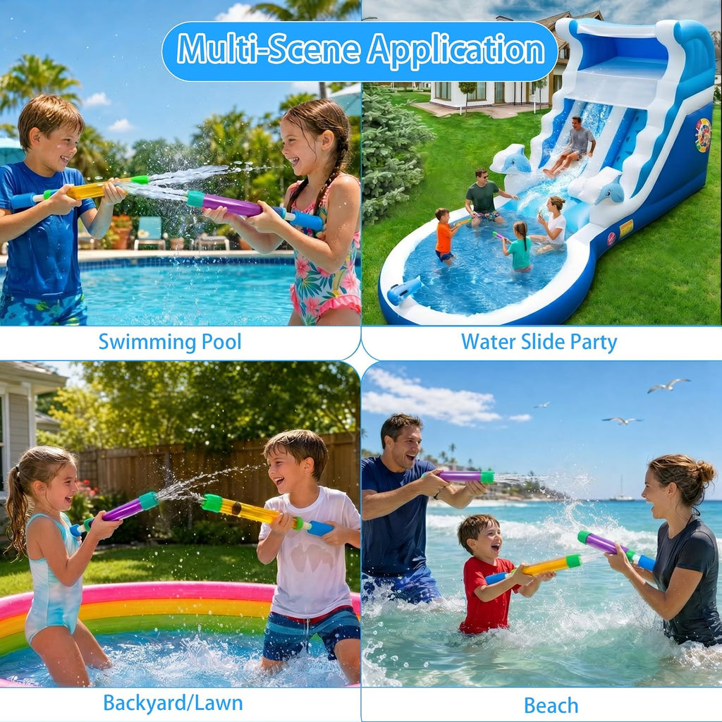 Pistola de agua para niños y adultos: paquete de 36 chorros de agua a granel para fiestas de piscina al aire libre, patio trasero, playa de verano, juguete de disparo de agua de 12.6 pulgadas