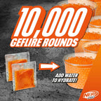 Nerf Pro Gelfire Raid Blaster, dispara 5 rondas a la vez, 10.000 rondas de gel, tolva de 800 rondas, gafas protectoras, juguetes para adolescentes de 14 años en adelante