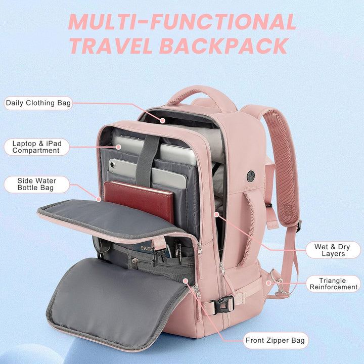 Sinaliy Mochila de viaje, bolsa de viaje aprobada para vuelo con mú...
