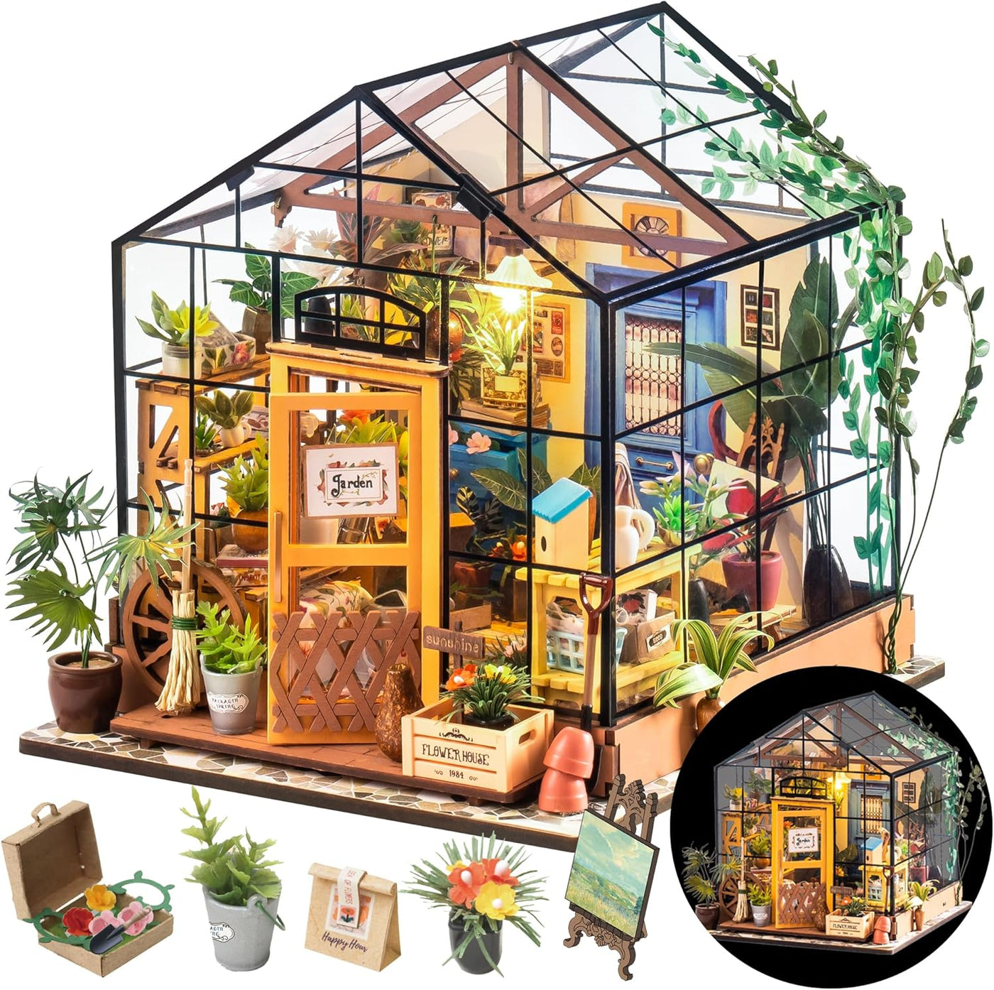 Rolife - Kit de casa de muñecas en miniatura invernadero