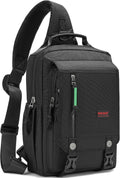 NICGID Bandoleras de hombro en el pecho, mochila para laptop, bolsa de mensajero cruzada para viajes al aire libre, hombres y mujeres