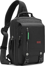 NICGID Bandoleras de hombro en el pecho, mochila para laptop, bolsa de mensajero cruzada para viajes al aire libre, hombres y mujeres