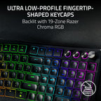 Razer Pro Type Ergo Inalámbrico División Ergonómico RGB teclado, negro