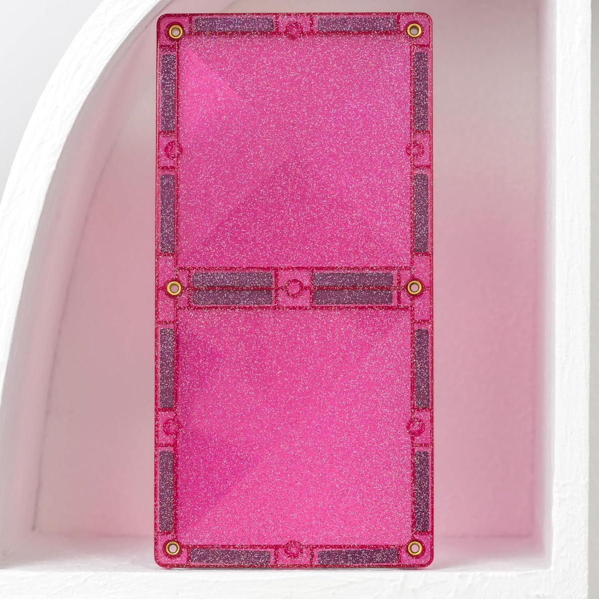 CONNETIX Paquete de unicornio con purpurina de azulejos magnéticos, 56 piezas