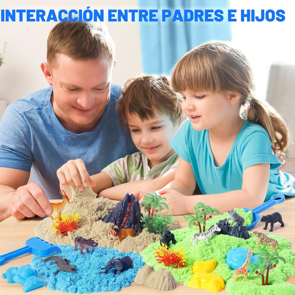 Billeeit Juguete de arena sensorial animal