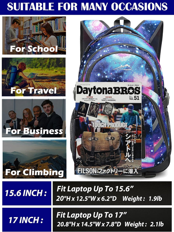 ProEtrade - Mochila para universidad con puerto de carga USB, para...