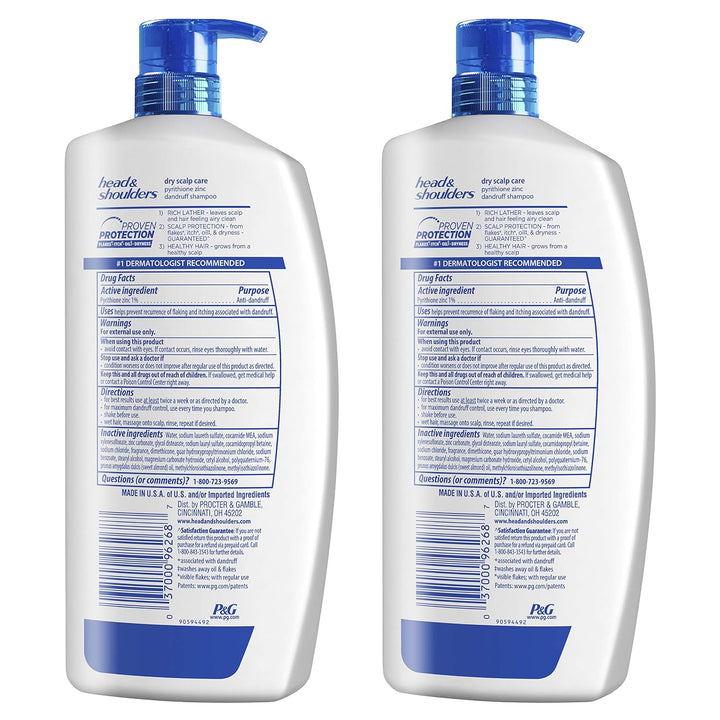 Champú Head and Shoulders para uso diario, tratamiento sin parabeno...
