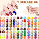 Kit de esmalte de uñas de gel con lámpara de uñas, kit de uñas de g...