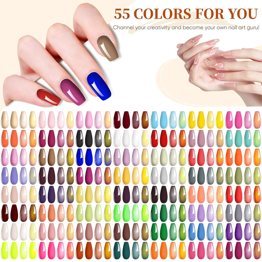 Kit de esmalte de uñas de gel con lámpara de uñas, kit de uñas de g...