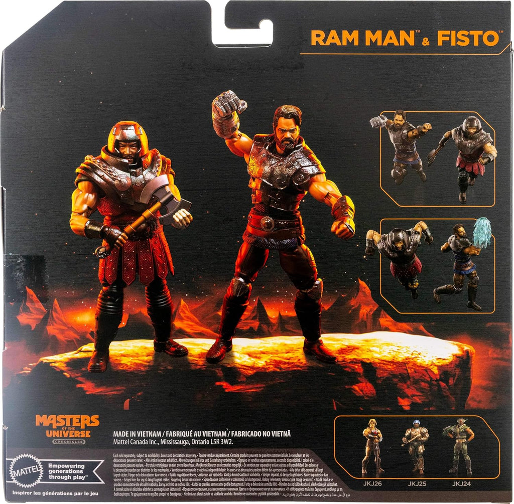 Masters of the Universe Chronicles 2 figuras de acción, 6.5 pulgadas 2026 película precisa Ram Man y Fisto Deluxe articulación (exclusivo de Amazon)