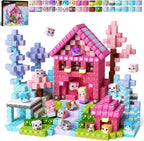 Bloques magnéticos GobiDex de 100 piezas para niños, bloques de construcción de castillo de princesa rosa