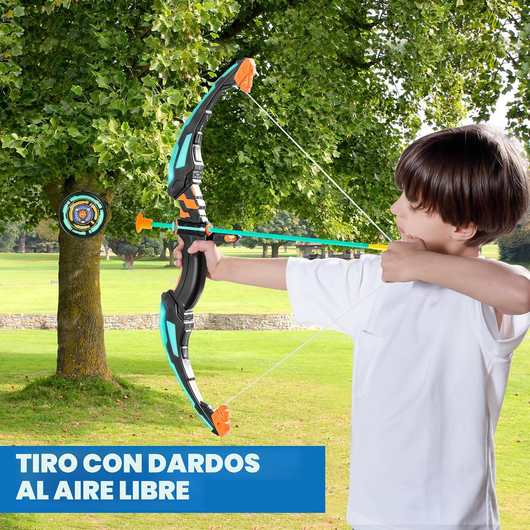 JOYIN Juego de arco y flecha para niños, juego de juguete de tiro c...