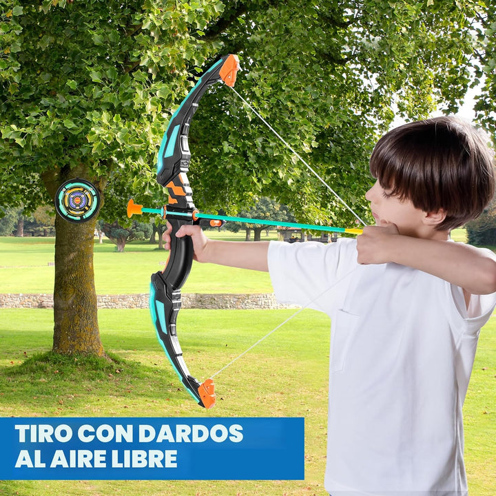 JOYIN Juego de arco y flecha para niños, juego de juguete de tiro c...