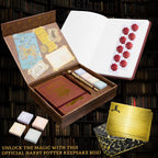 Set de papelería de Harry Potter para niños, adolescentes y adultos con varitas, bolígrafos, cuadernos, pegatinas, notas adhesivas, artículos escolares, diarios, regalos de escritura para niños
