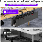 Bandeja de Gestión de Cables Bajo el Escritorio - Gestión de Cables Bajo el Escritorio - Montaje con Abrazadera/Tornillo - Gestión de Cables de Tela - Bandeja de Canaletas para Cables