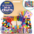 Made By Me Ultimate - Caja de manualidades, actividades de arte y manualidades, juego de 1000 piezas, estuche de almacenamiento, ideal para artes y manualidades preescolares, proyectos para adultos y