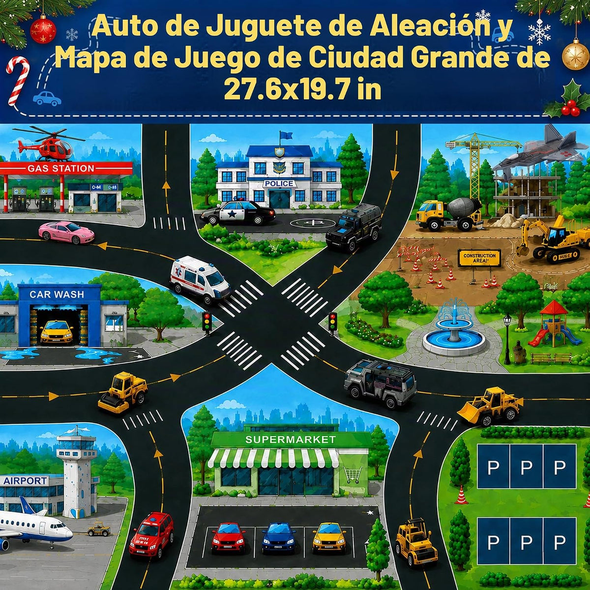 Alloy Cars - Calendario de Adviento 2026 para niños, 24 piezas, calendario de cuenta regresiva de juguete fundido a presión, regalo de Navidad, caja sorpresa para niños y niñas de 3, 4, 5, 6, 7, 8