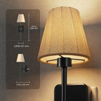 L LOHAS LED Las luces nocturnas se enchufan a la pared, cubierta de tela