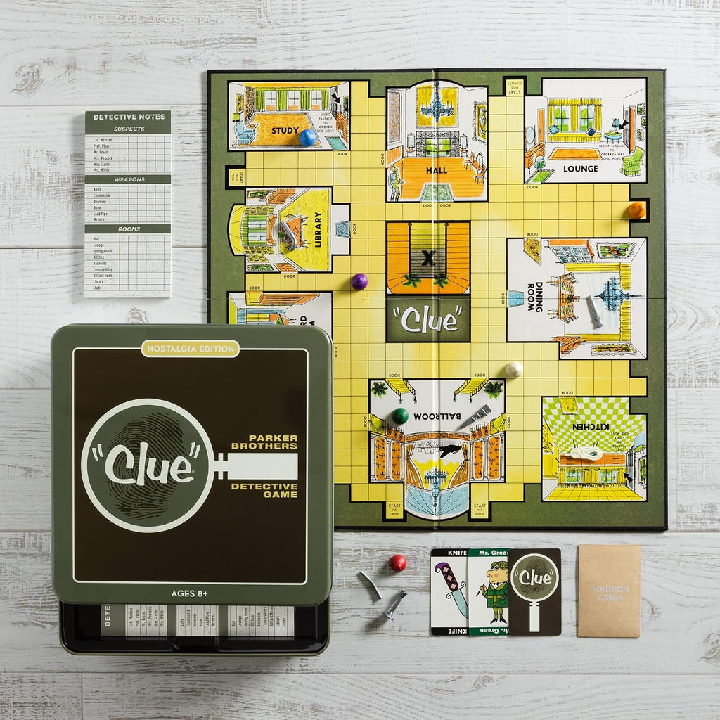 WS Game Company Clue Nostalgia Edition Juego de mesa en lata coleccionable
