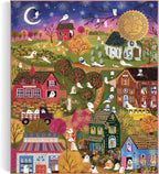 Galison - Rompecabezas de 1000 piezas de Spooky Village con papel de