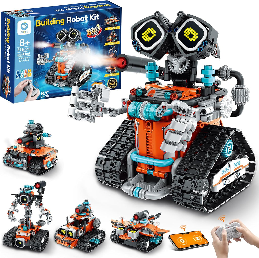 Sillbird Kit de construcción de robot con control remoto STEM regalo para