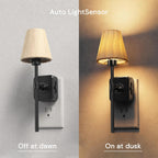 L LOHAS LED Las luces nocturnas se enchufan a la pared, cubierta de tela